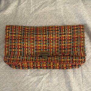 Colorful Woven Clutch Bag